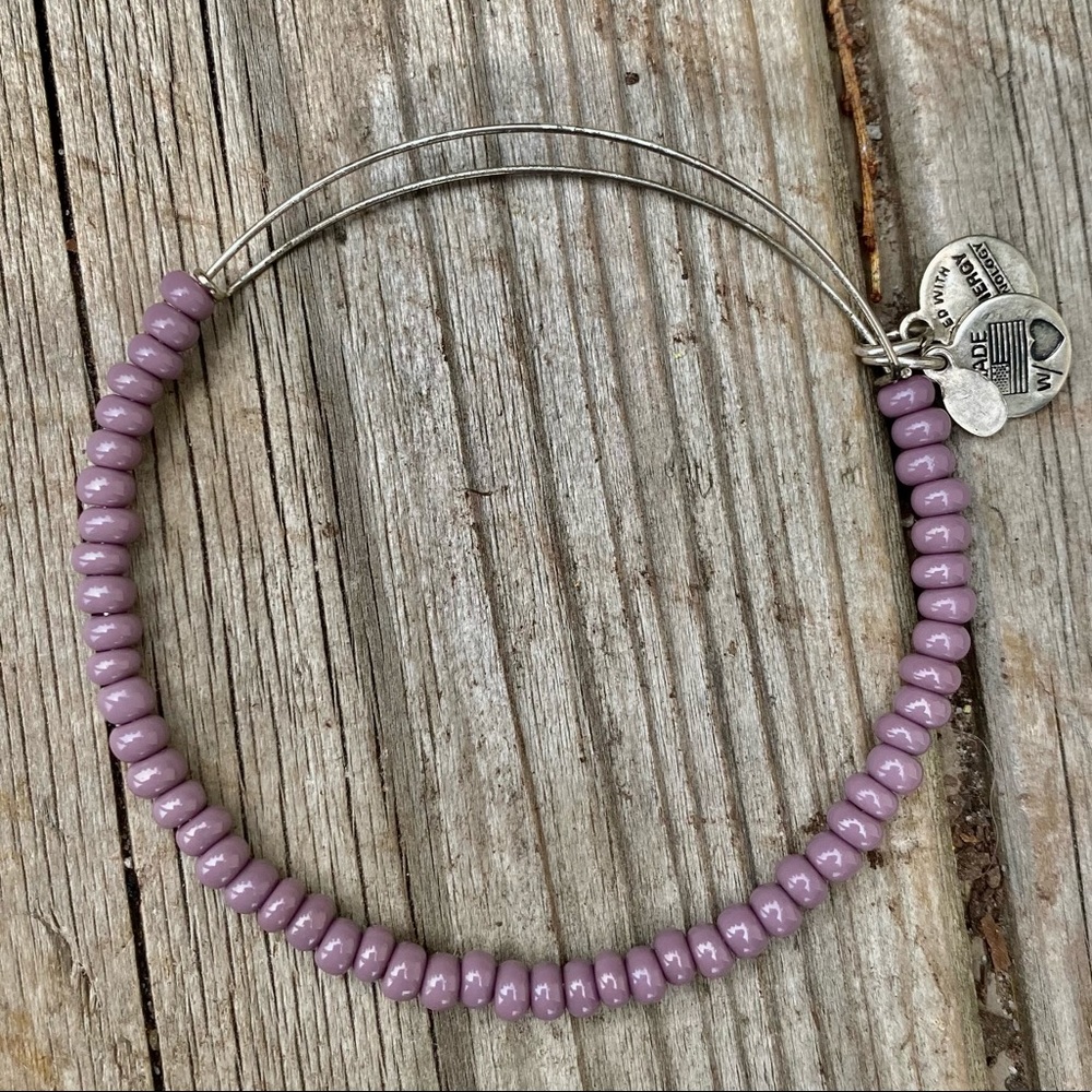 Retired Alex & Ani Violet Soleil Beaded Bracelet